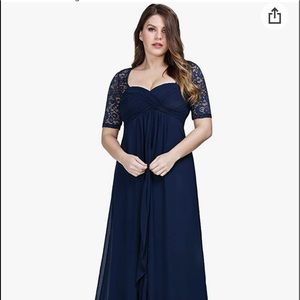 Navy Blue floor length evening gown